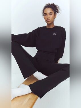 ALO Yoga Black High-Waist 7/8 Bootcut Legging